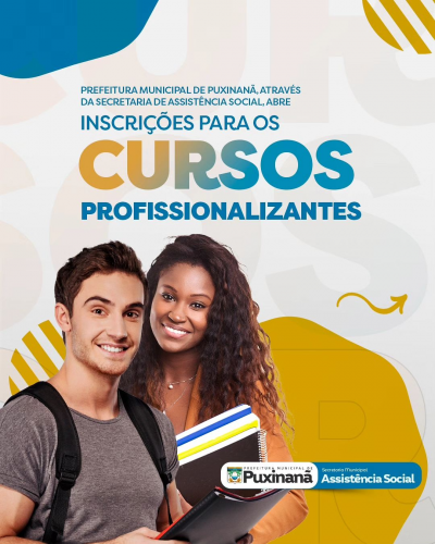 Prefeitura de Puxinanã abre inscrições para novos cursos profissionalizantes